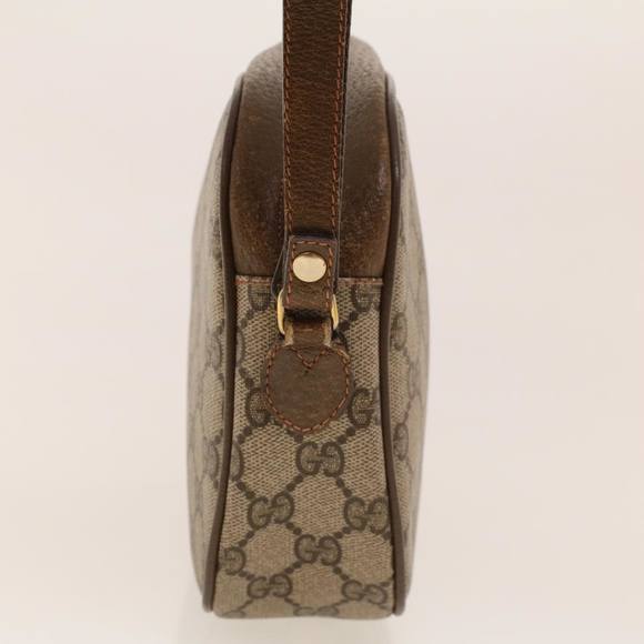 GUCCI GG Canvas Web Sherry Line Clutch Bag Beige Red Green 8901034 Auth 42098 - Picture 3 of 16